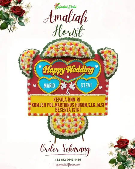 Papan Bunga Pernikahan Karanglo